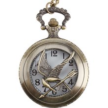 Alloy Unisex Bird Analog Quartz Pocket Watch (Bronze)