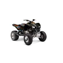 AMR Racing - Kawasaki KFX700 ATV (2005-2011) - Ed Hardy Pirates - Green Quad Graphic Kit