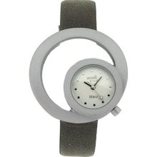 Anaii Pink Maui Hollow Bezel Grey Strap Ladies Fashion Watch Ap569