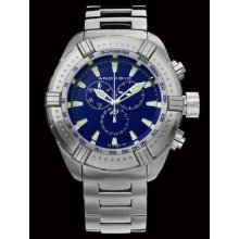 Android Mens Stratus Ad558bbu Quartz Chronograph Blue Silver Bracelet Watch