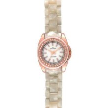 Anne Klein Marbleized Ivory Plastic Ladies Watch 10-9668rgiv