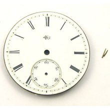Antique 1874 Elgin 10 Size Hunter Grade 28 Pocket Watch Porcelain Dial & Pins