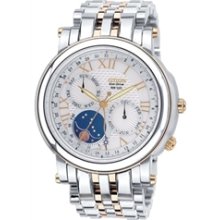 AP1015-57A (AP1014-50A) - Citizen Dual Tone Moon Phase Eco-Drive Japan Sapphire Gent's Watch