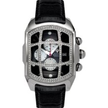 Aqua Master Men's Large Rectangular Bubble Loop Diamond Watch with