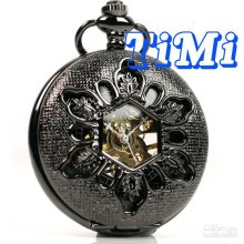 Arabric Black-plated Mechanical Pocket Watch