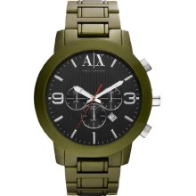 Armani Exchange AX1154 Green Aluminum with Black Dial Men's Watch