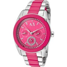 Armani Exchange Women's Pink Dial Watch AX5043