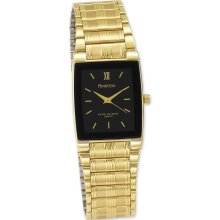 Armitron 20 1576 Men'S 201576 Gold-Tone Black Dial Dress Watch