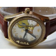 Armitron Tweety Bird Quartz Collector's Gold Floating Hearts Watch $295