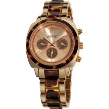 August Steiner Women's Resin Swiss Quartz Multifunction Bracelet Watch (Rose-tone)