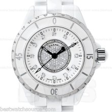 Authentic Chanel J12 Automatic Ceramic 38mm H1759 White B&p Retail 12,850.00