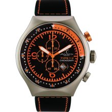 Avio Milano 50 Mm Mens Avi 50 Mm Tp Orange Chronograph Black Watc ...