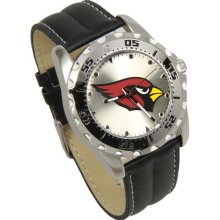 AZ Cardinals wrist watch : Arizona Cardinals Game Time Leather Watch - Black