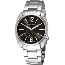 Azzaro Men's 'seventies' Stainless Steel Bracelet Small Second Watch