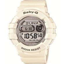 Baby-G 3D Dial Digital Watch, 46mm x 42mm White/ Silver