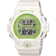 Baby-G BG-6900 for Runners Watch in WhiteBandBezel/LimeGreenFace