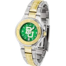 Baylor Bears Ladies Stainless Steel and Gold Tone Watch