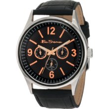 Ben Sherman Men's Quartz Watch With Black Dial Analogue Display And Black Leather Strap R803.03Bs