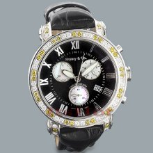 Benny and Co Watches: Mens Diamond Watch 6ct New Arrival