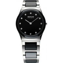 Bering Time 32230-742 Ladies Ceramic Black Silver Watch Rrp Â£199