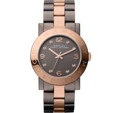 Best Price Marc By Marc Jacobs Mbm3195 Amy Brown 2 Rose Gold Watch 2-tone Glitz