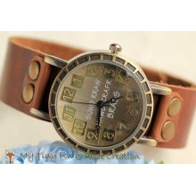 Big SALE - Leather Watch for Women and Men Girl Watch WH24