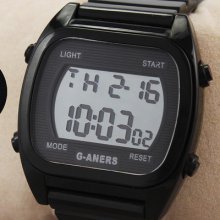 Black Rubber Blue Llight Men Women Digital Casual Unisex Wrist Watch Fashion