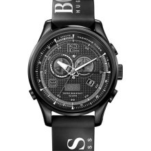 BOSS Black 'Iconic Regatta' Chronograph Silicone Strap Watch