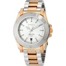 Breil Milano Mens Manta Analog Stainless Watch - Two-tone Bracelet - Silver Dial - TW0851