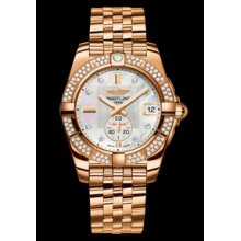 Breitling Galactic 36 Automatic Red Gold Diamond Watch #539