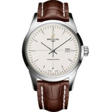 Breitling Transocean Stainless Steel A1036012/G721-croco-brown-folding