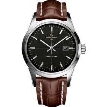 Breitling Transocean Stainless Steel A1036012/BA91-croco-brown-folding