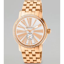 Brera Valentina III Diamond Rose Golden Watch Head, 42mm