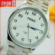 Brief Fashion Male Steel Watch Boys Commercial Dial Quartz Watch