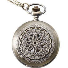 Bronze Unisex Alloy Analog Quartz Pocket Watch