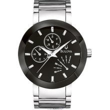 Bulova 96C105 Watch Dress Mens - Black Dial