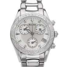 BULOVA 96R134 Chronograph Diamond Ladies Watch