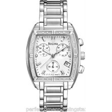 Bulova 96r163 Ladies Watch Diamonds Chronograph