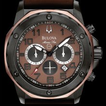 Bulova 98b128 Marine Star Brown Dial Chronograph Men's Watch