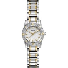 Bulova 98r155 Ladies Diamond Two Tone Watch