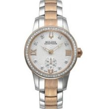 Bulova Accutron Collection Masella Ladies` Quartz 2-tone 68 Diamond Watch