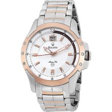 Bulova Bulova Mens 98b129 Multicolor Steel Bracelet Stainless Steel Case Watch