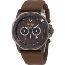 Bulova Men's 98b128 Marine Star Brown Dial Strap Watch