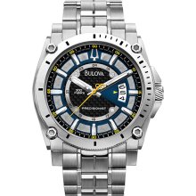 Bulova Men's Stainless Steel Precisionist Champlain Quartz Link Bracelet 96B131