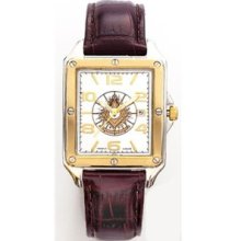 Bulova Men's Two Tone Leather Tourneau Past Master Mason