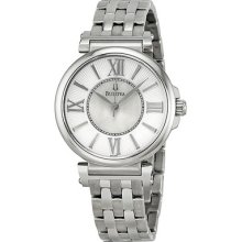 Bulova Mother Of Pearl Dial Bracelet Ladies Watch 96l156