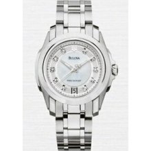 Bulova Precisionist Longwood Ladies` Mother-of-pearl Dress Watch