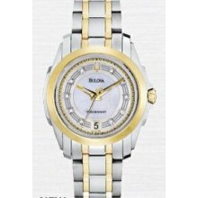 Bulova Precisionist Longwood Ladies` Mother-of-pearl & Diamond Dress Watch