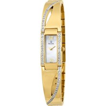 Bulova Watch, Women's Crystal Accents Bangle Bracelet 98V28