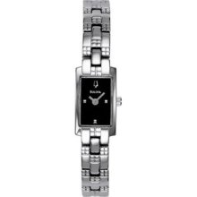 Bulova Women's 96l82 Black Dial Stainless Steel Watch - Great Gift